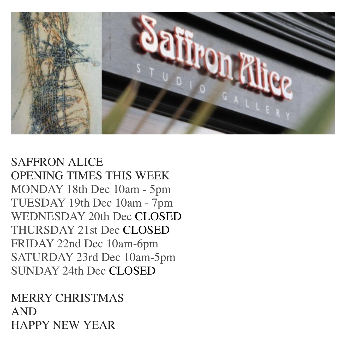 Saffron Xmas 2017