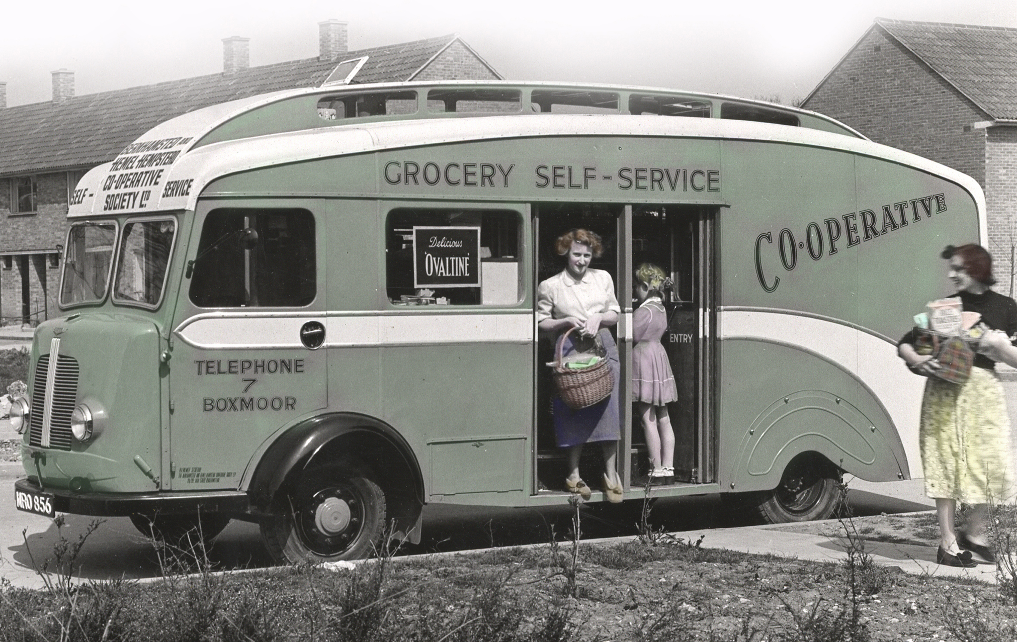 Grocery van, Oxhey, 1950s. JANUARY.JPG