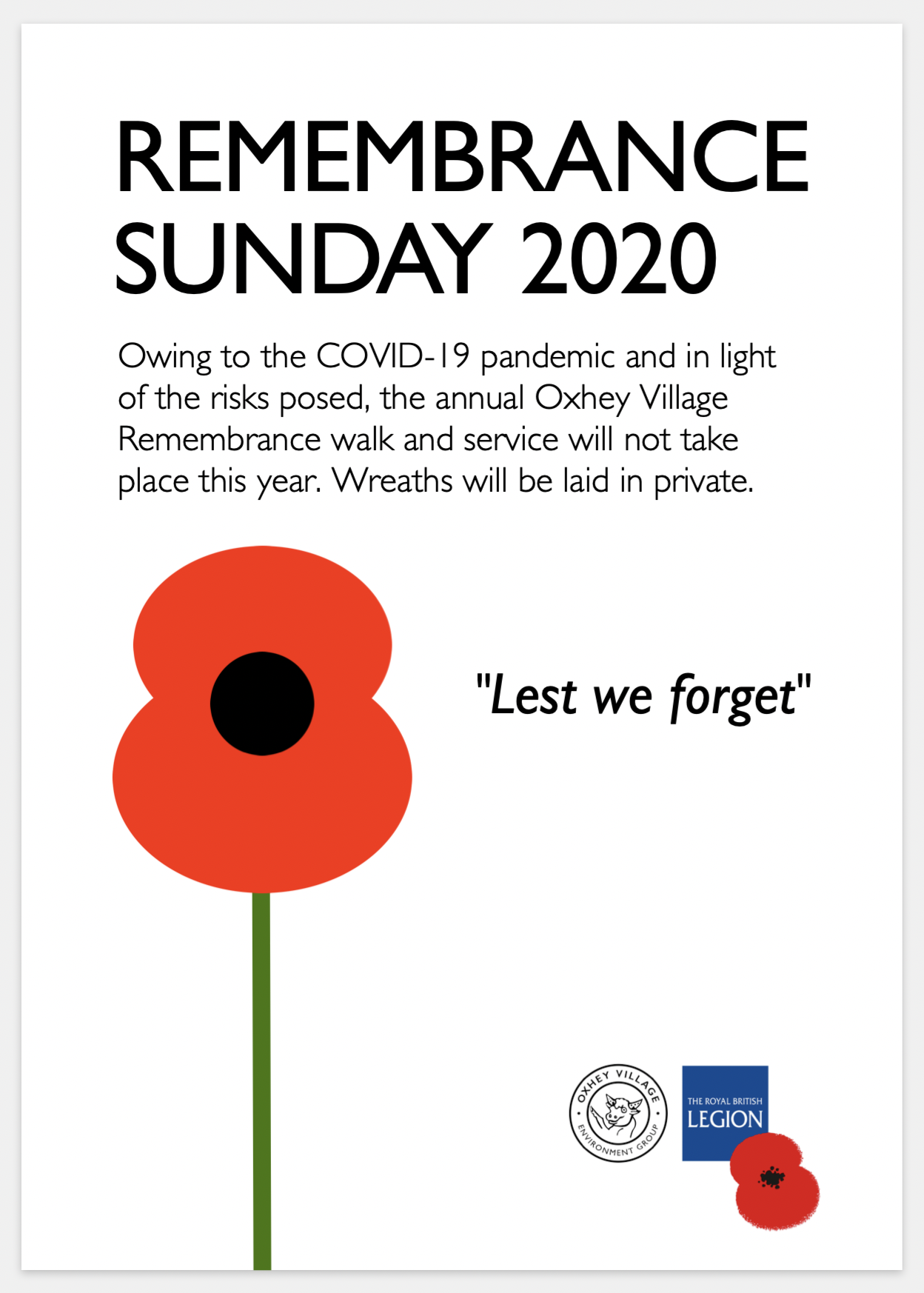 Remembrance 2020